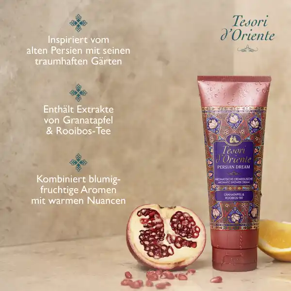 Bild 3 von Tesori d'Oriente Aromatische Cremedusche Persian Dream Granatapfel & Rooibos-Tee, 250 ml