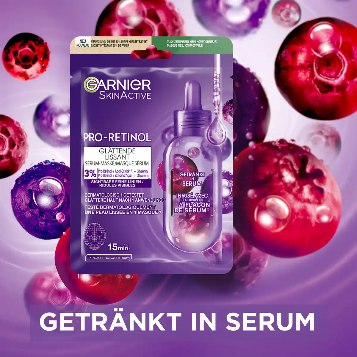 Bild 4 von Garnier SkinActive Pro-Retinol Glättende Serum-Maske