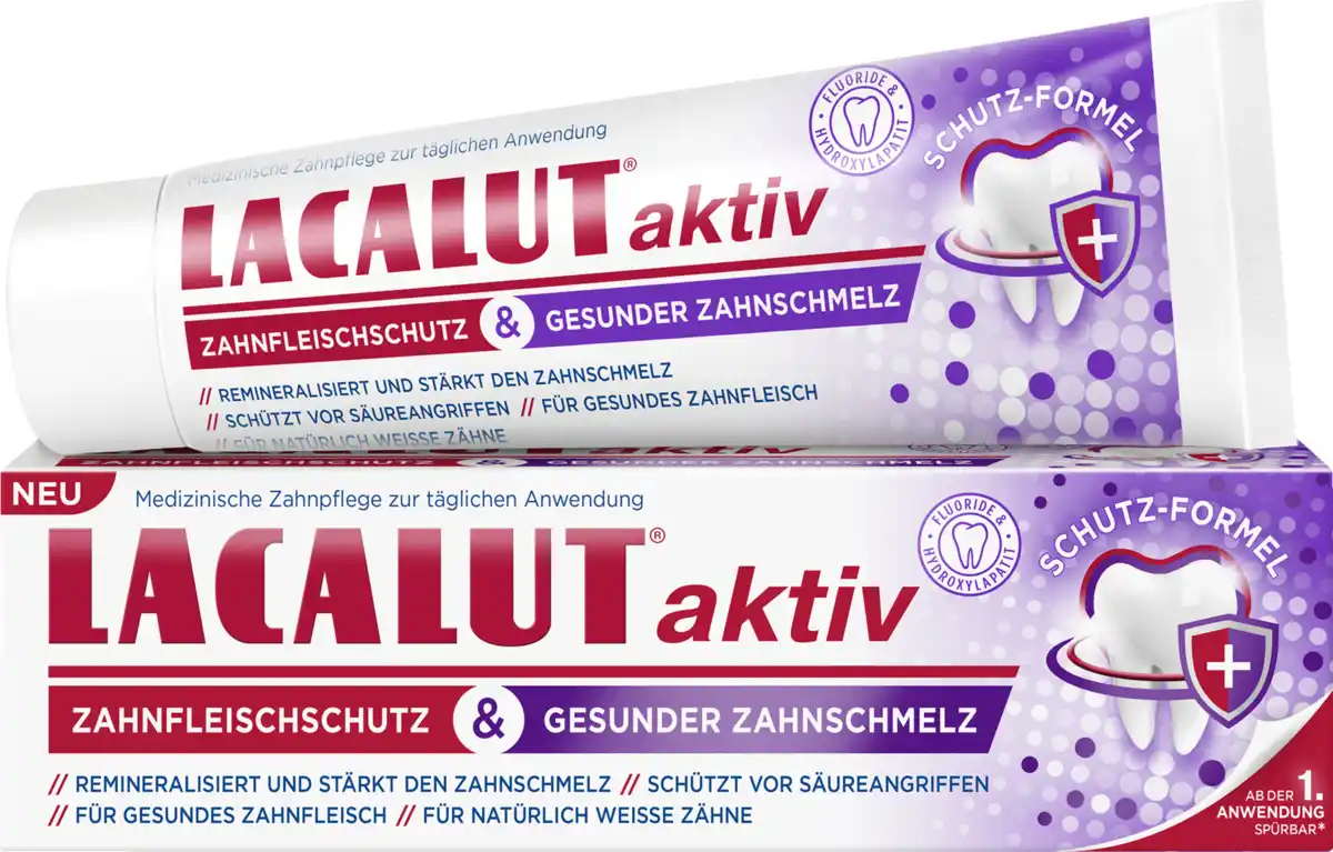 Bild 3 von LACALUT aktiv medizinische Zahncreme Zahnfleischschutz & gesunder Zahnschmelz, 75 ml