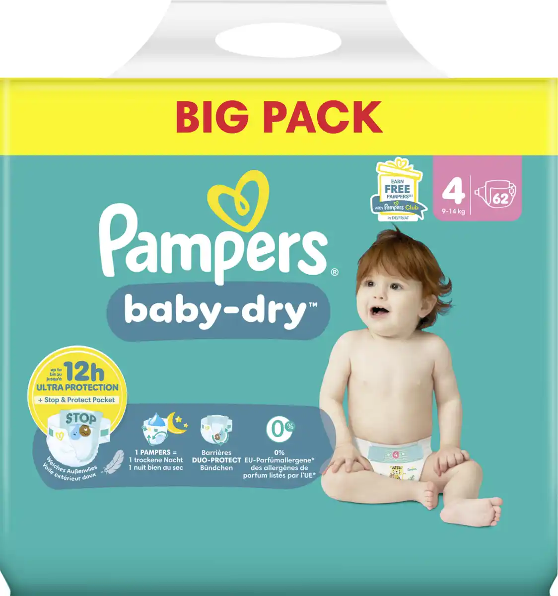 Bild 1 von Pampers Baby Dry Windeln Gr.4 Maxi 9-14kg Big Pack