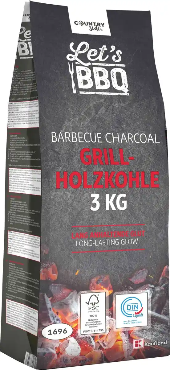 Bild 1 von COUNTRYSIDE® Grill-Holzkohlebriketts, 3-kg-Packg.