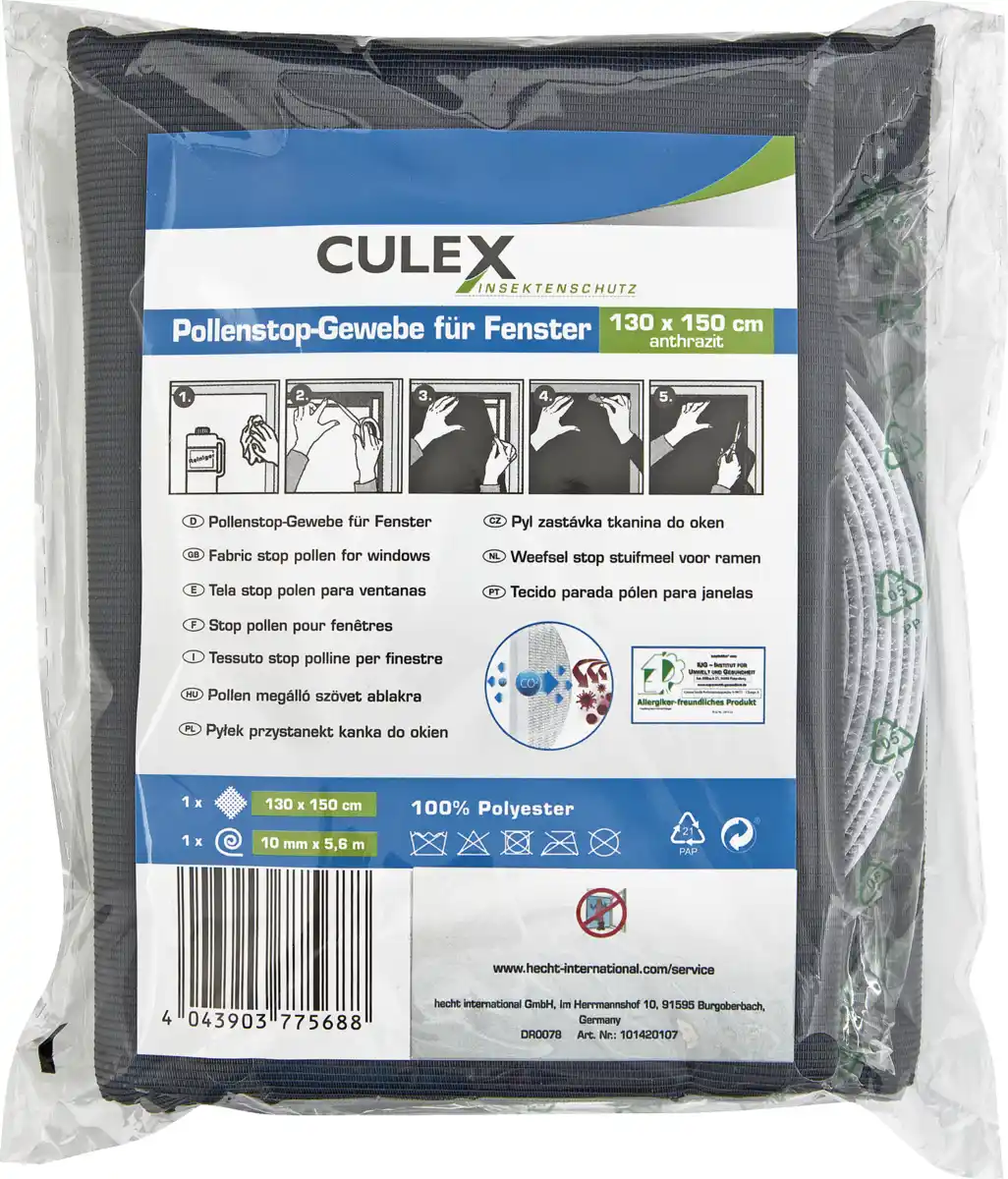 Bild 1 von IDEENWELT Culex Pollenschutz für Fenster anthrazit