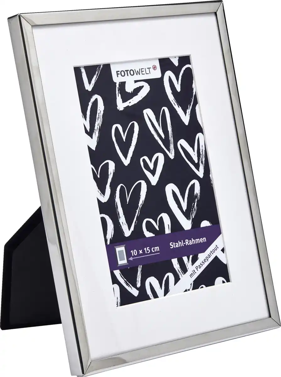 Bild 1 von IDEENWELT STAHL RAHMEN SILBER 10X15CM