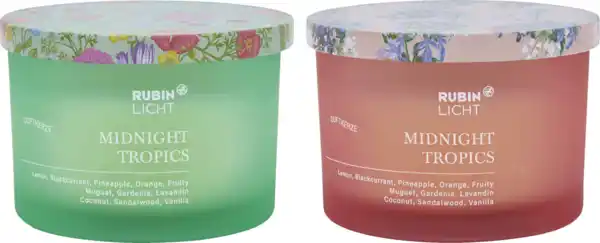 Bild 3 von RUBIN LICHT 3-Docht DG mit blumenbedrucktem Metallde