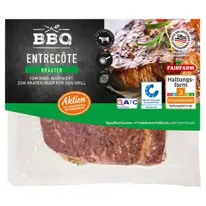 BBQ Entrecôte mariniert, Kräuter