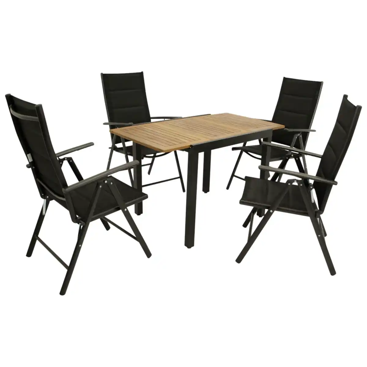 Bild 1 von Gartensitzgruppe 5-teilig mit Ausziehtisch aus Akazie