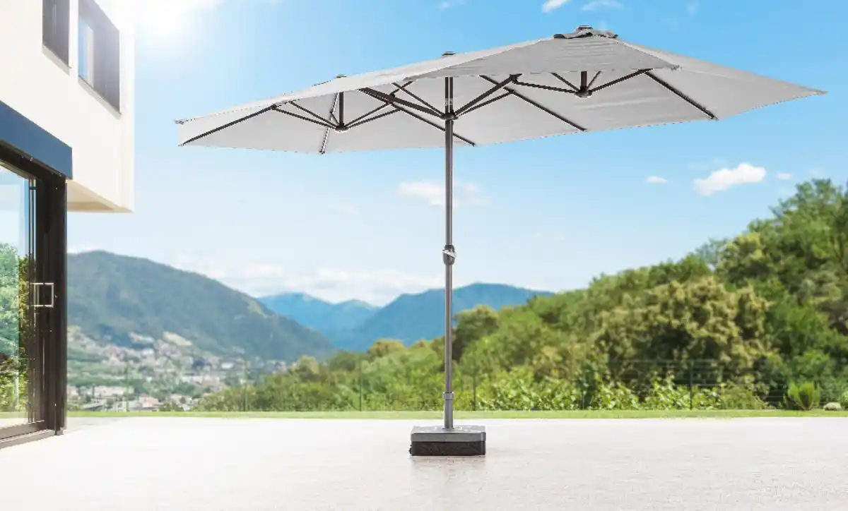 Bild 3 von XXL-Oval-Sonnenschirm, ca. 4,6 x 2,7 m- Grau