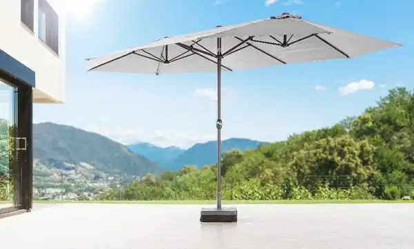 Bild 3 von XXL-Oval-Sonnenschirm, ca. 4,6 x 2,7 m- Grau