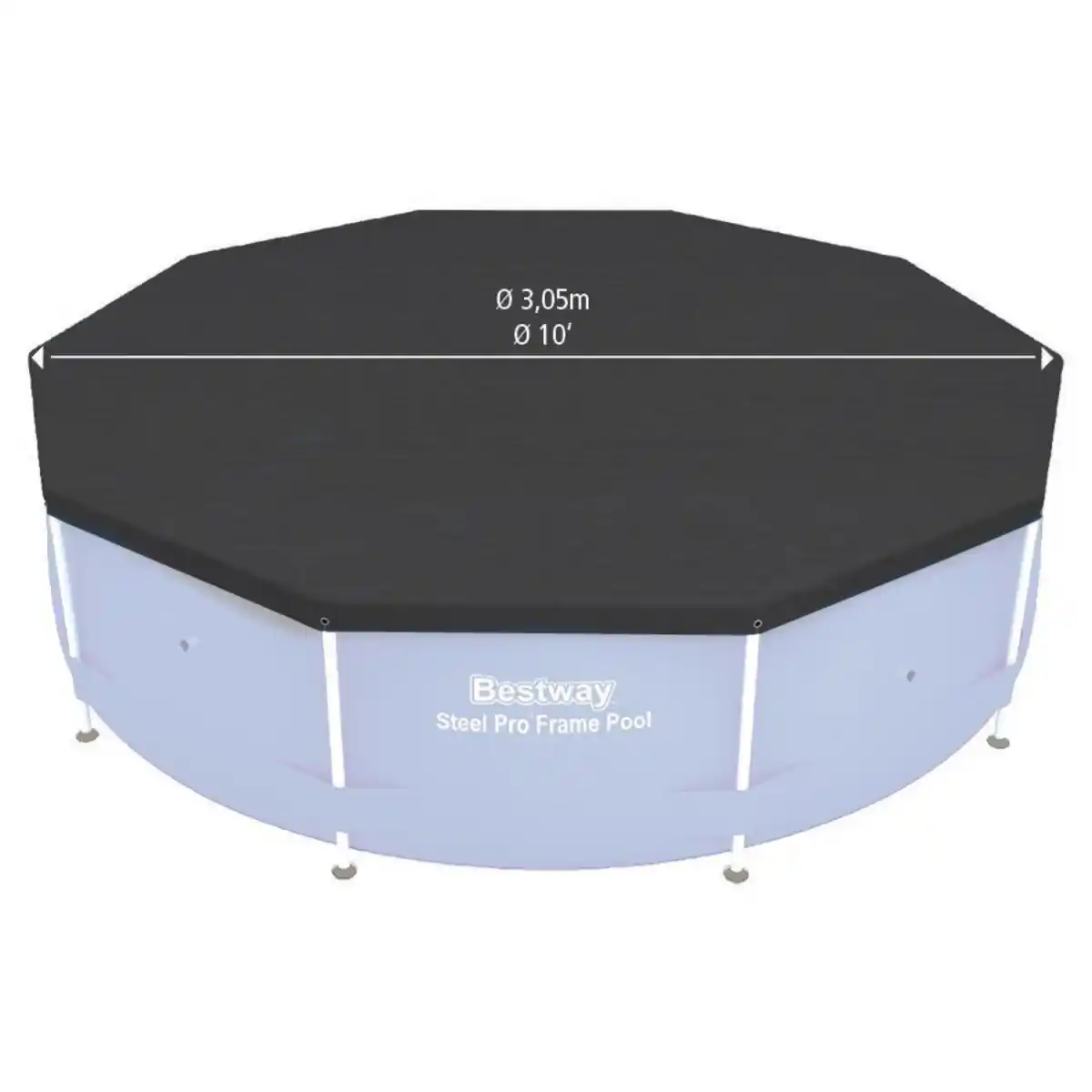 Bild 1 von Abdeckplane #58036 für Steel Pro/Max Pools 305cm