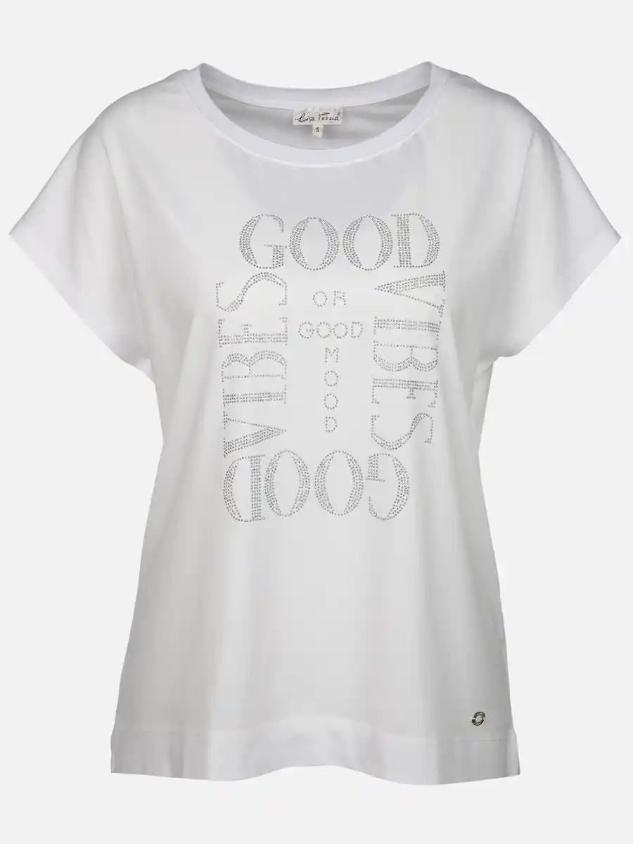 Bild 1 von Damen Shirt mit Strassbesatz Weiß