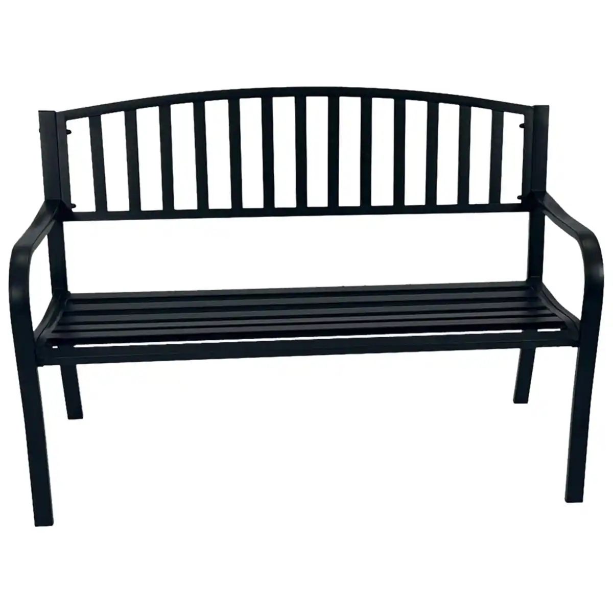 Bild 1 von Gartenbank 2-Sitzer 127 x 63 x 85 cm Stahl Schwarz