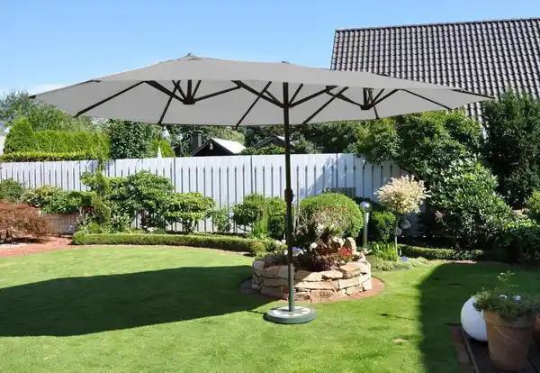 Bild 2 von XXL-Oval-Sonnenschirm, ca. 4,6 x 2,7 m- Grau