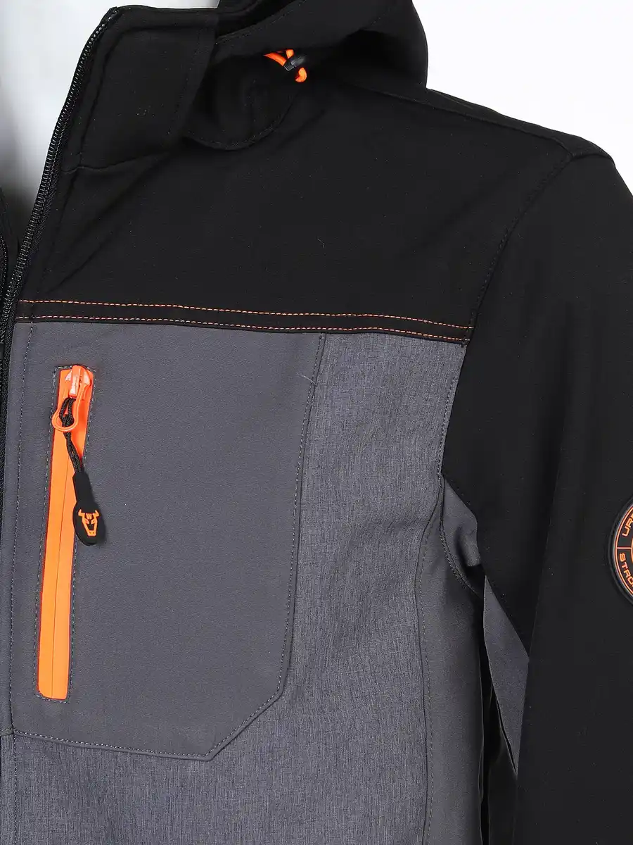 Bild 3 von Herren Softshelljacke mit vielen Details Schwarz