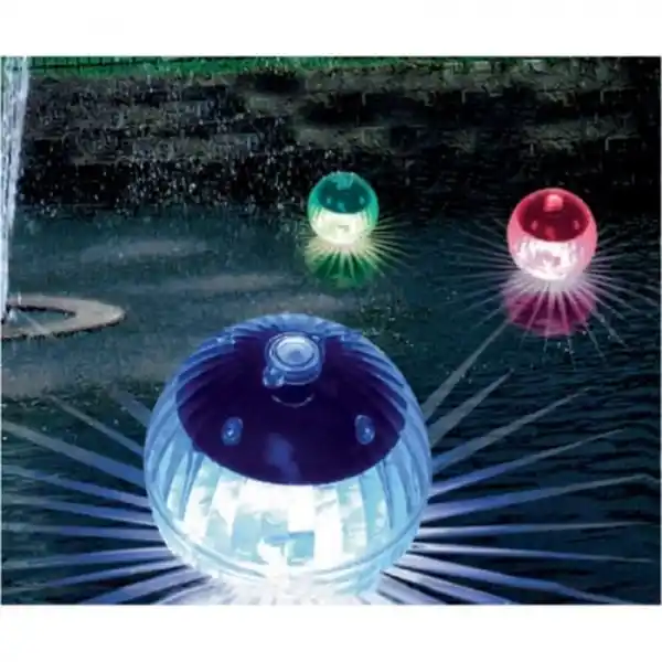 Bild 1 von Solar-LED-Schwimmkugeln 4er-Set Wunderschöne bunte Lichterspiele mit moderner Solartechnik für ihren Gartenteich.