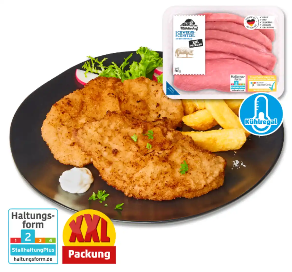 Bild 1 von MÜHLENHOF Frische Schweine-Schnitzel*