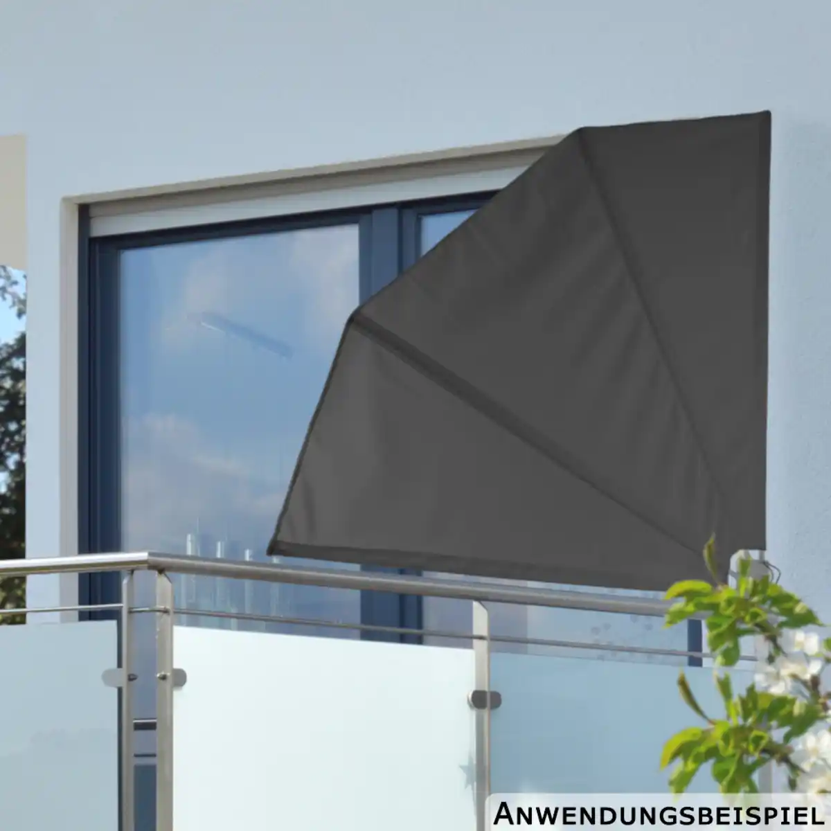 Bild 1 von Balkonfächer 1,2 x 1,2 m aus Polyester in Grau