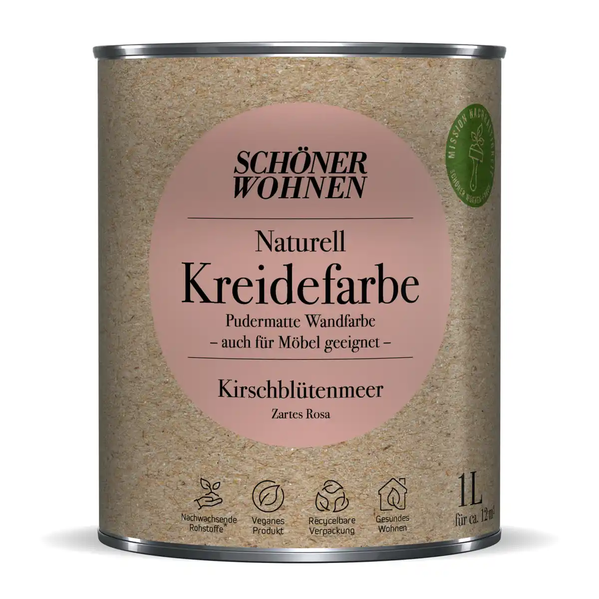 Bild 1 von Schöner Wohnen Farbe Naturell Kreidefarbe 'Kirschblütenmeer' rosa matt 1 l