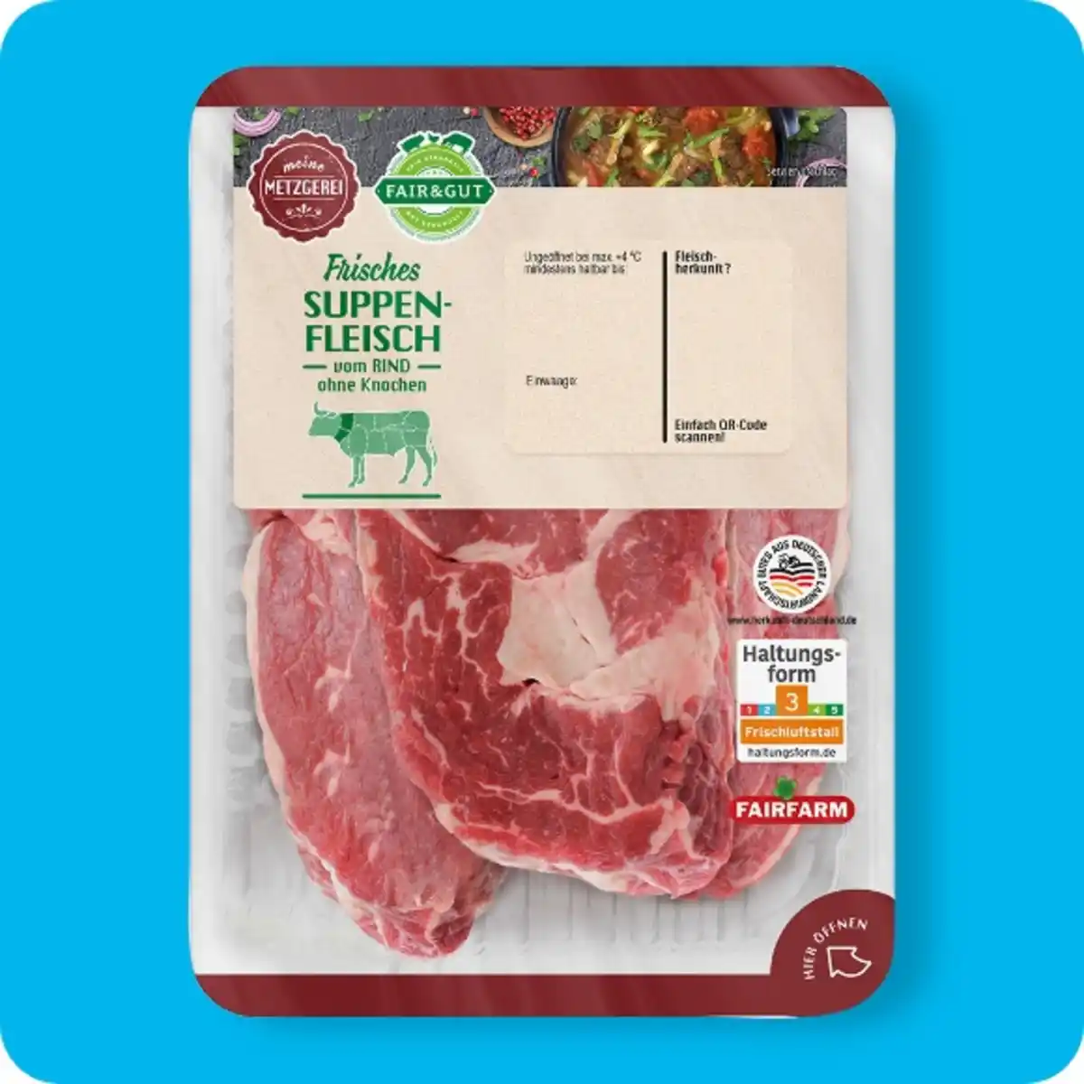 Bild 1 von FAIR & GUT Suppenfleisch, Vom Rind