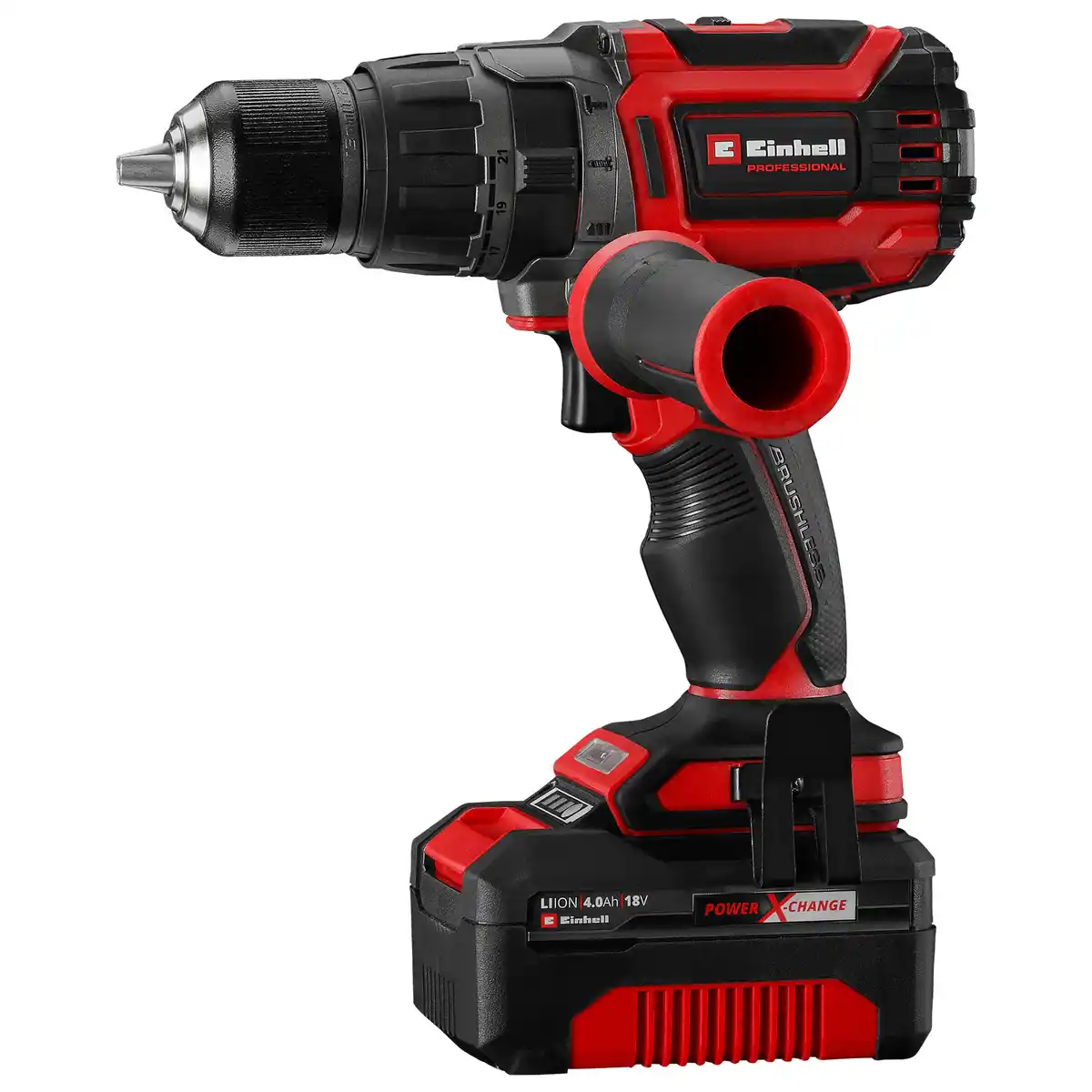 Bild 1 von Einhell Akku-Schlagbohrschrauber 'Professional TP-CD 18/60 Li-i' mit 2 x 4,0 Ah Akku, Ladegerät und Koffer