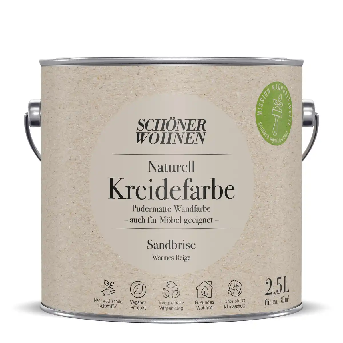 Bild 1 von Schöner Wohnen Farbe Kreidefarbe Naturell 'Sandbrise' beige matt 2,5 l