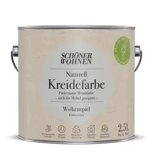 Schöner Wohnen Farbe Naturell Kreidefarbe 'Wolkenspiel' grau matt 2,5 l