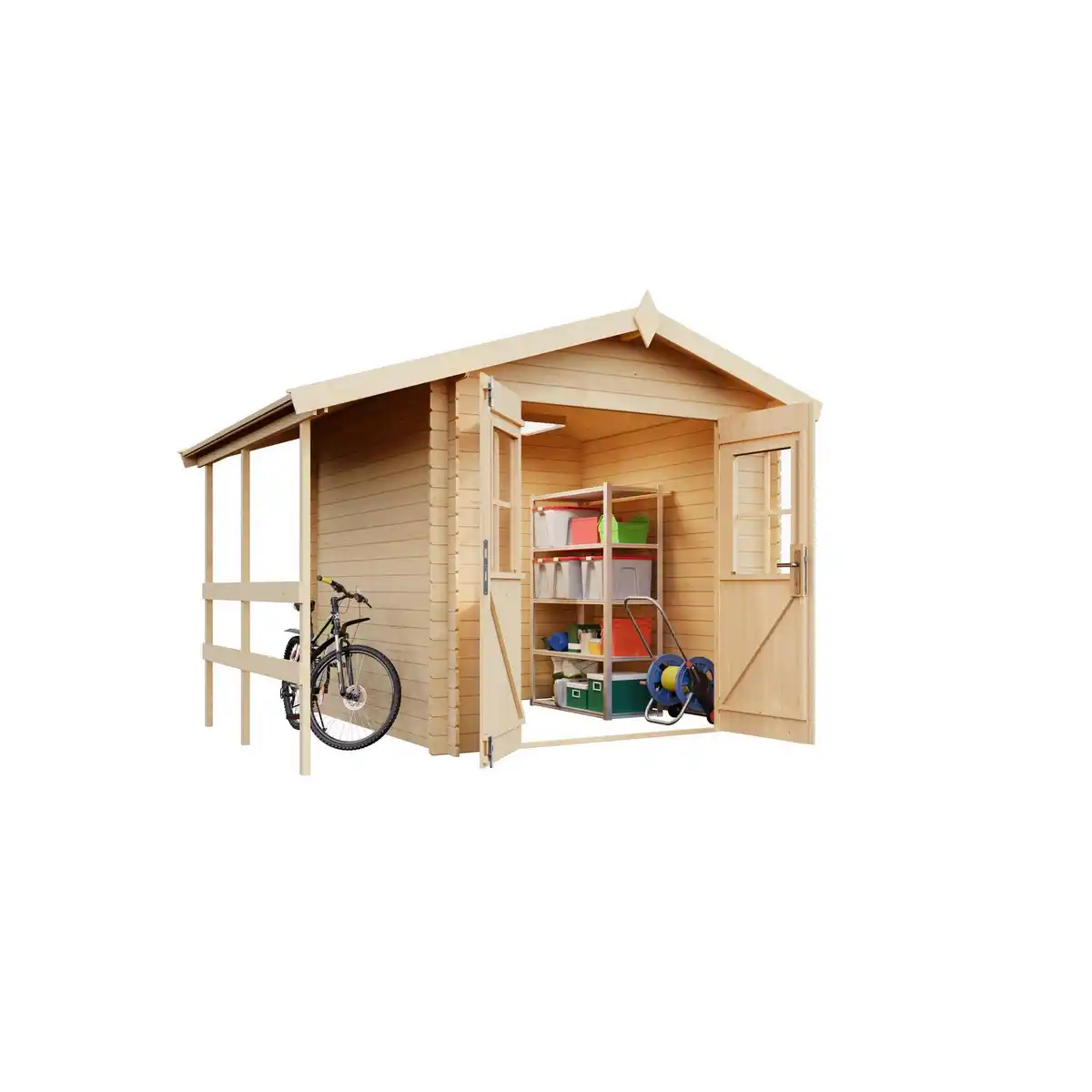 Bild 1 von Weka Gartenhaus 'Brühl' Fichtenholz naturbelassen 200 x 200 cm