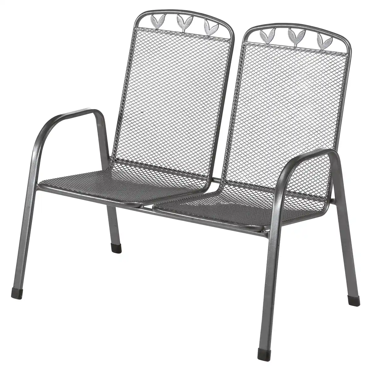 Bild 1 von Gartenbank 'Toulouse' 2-Sitzer grau 108 x 98 x 68 cm