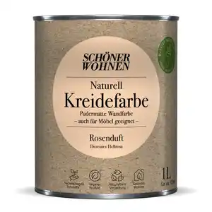 Schöner Wohnen Farbe Naturell Kreidefarbe 'Rosenduft' hellrosa matt 1 l