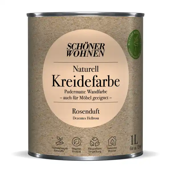 Bild 1 von Schöner Wohnen Farbe Naturell Kreidefarbe 'Rosenduft' hellrosa matt 1 l
