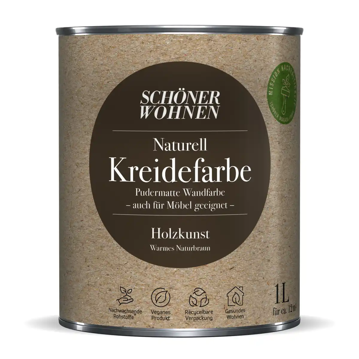Bild 1 von Schöner Wohnen Farbe Naturell Kreidefarbe 'Holzkunst' naturbraun matt 1 l