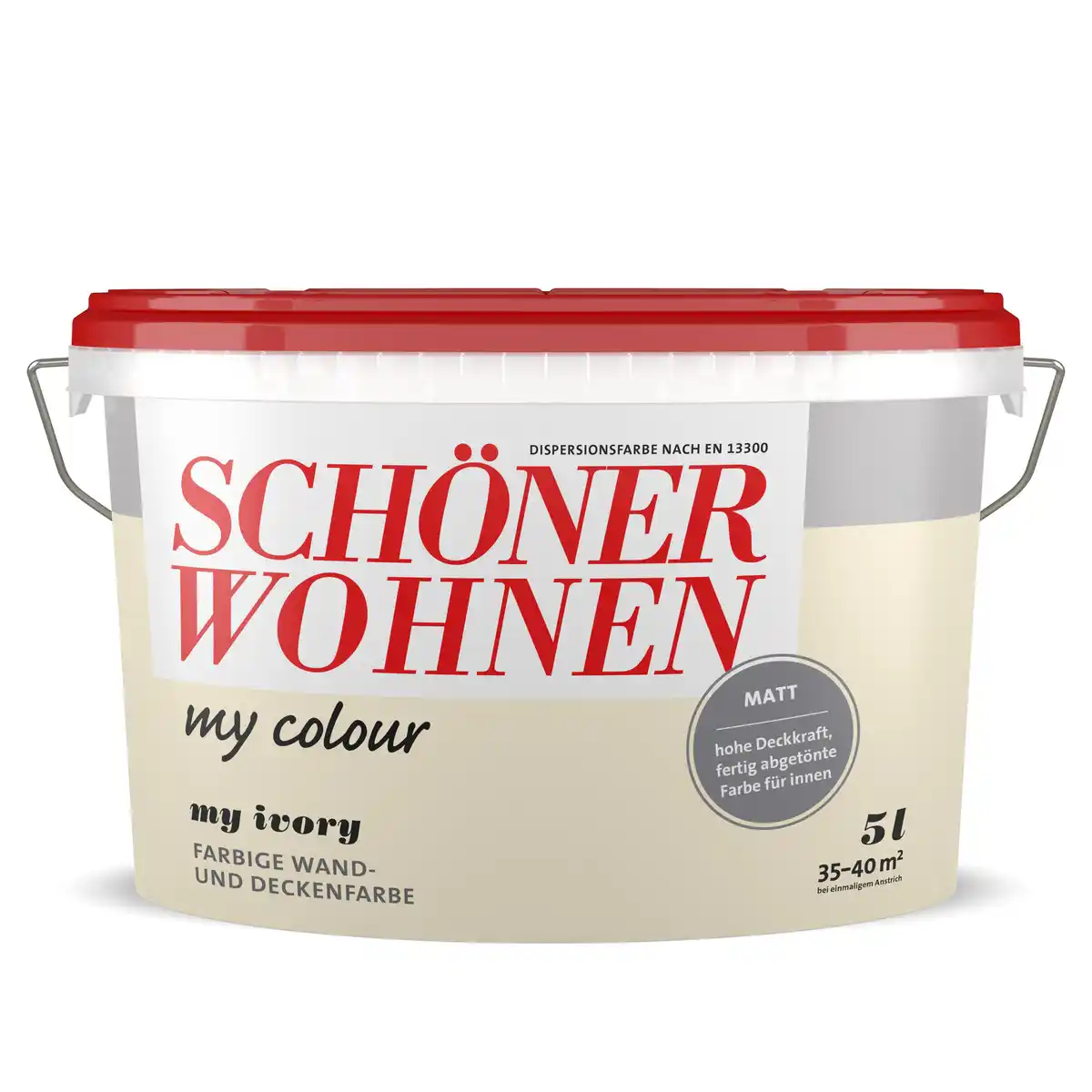 Bild 1 von Schöner Wohnen Farbe Wandfarbe my colour 'my ivory' hellbeige matt 5 l