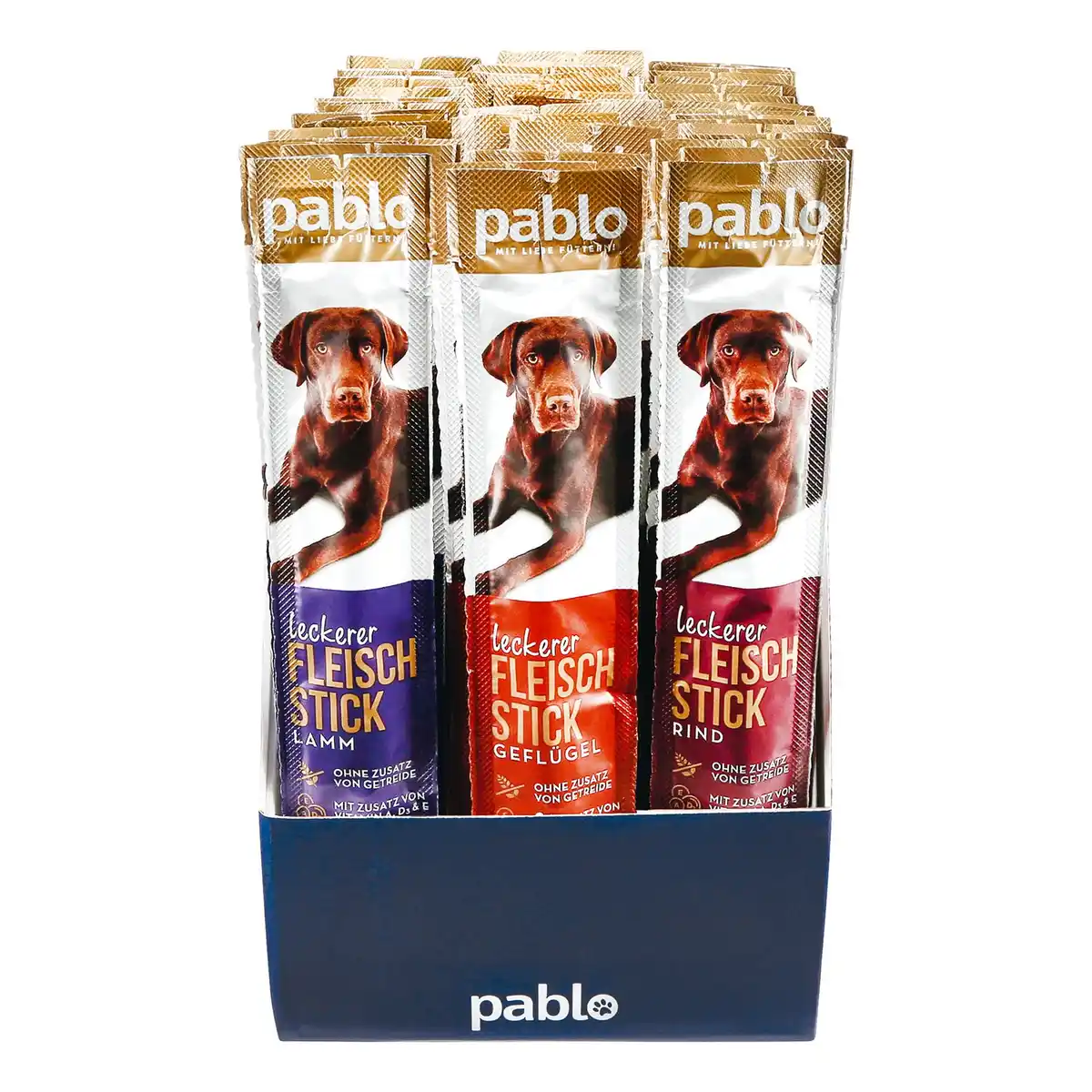 Bild 1 von Pablo Hundenahrung Fleischsnack 12 g, verschiedene Sorten, 60er Pack