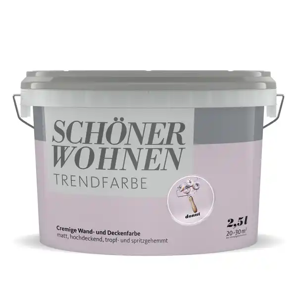 Bild 1 von Schöner Wohnen Farbe Trendfarbe 'Donut' lila matt 2,5 l