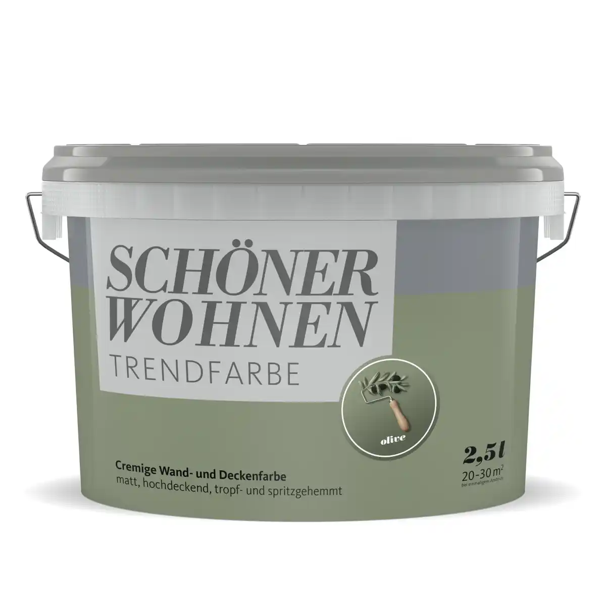 Bild 1 von Schöner Wohnen Farbe Trendfarbe 'Olive' grün matt 2,5 l