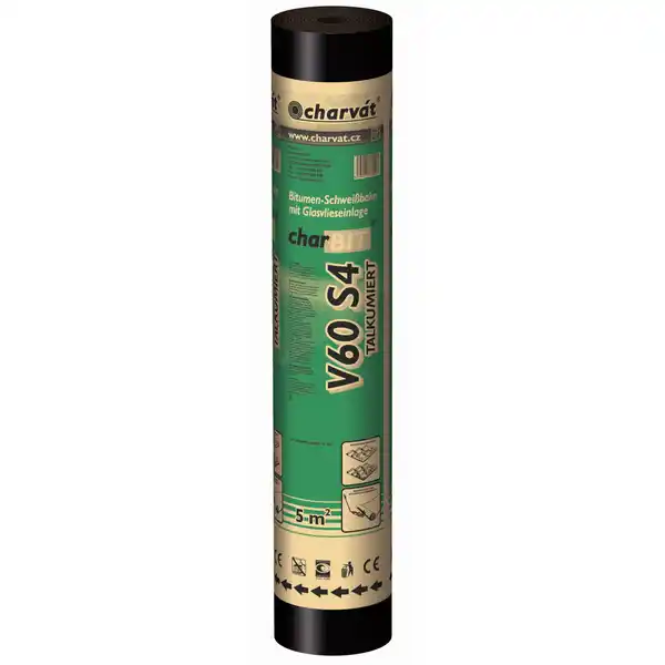 Bild 1 von Charvat Bitumen-Schweißbahn 'charBIT V60 S4' talkumiert 100 x 500 cm