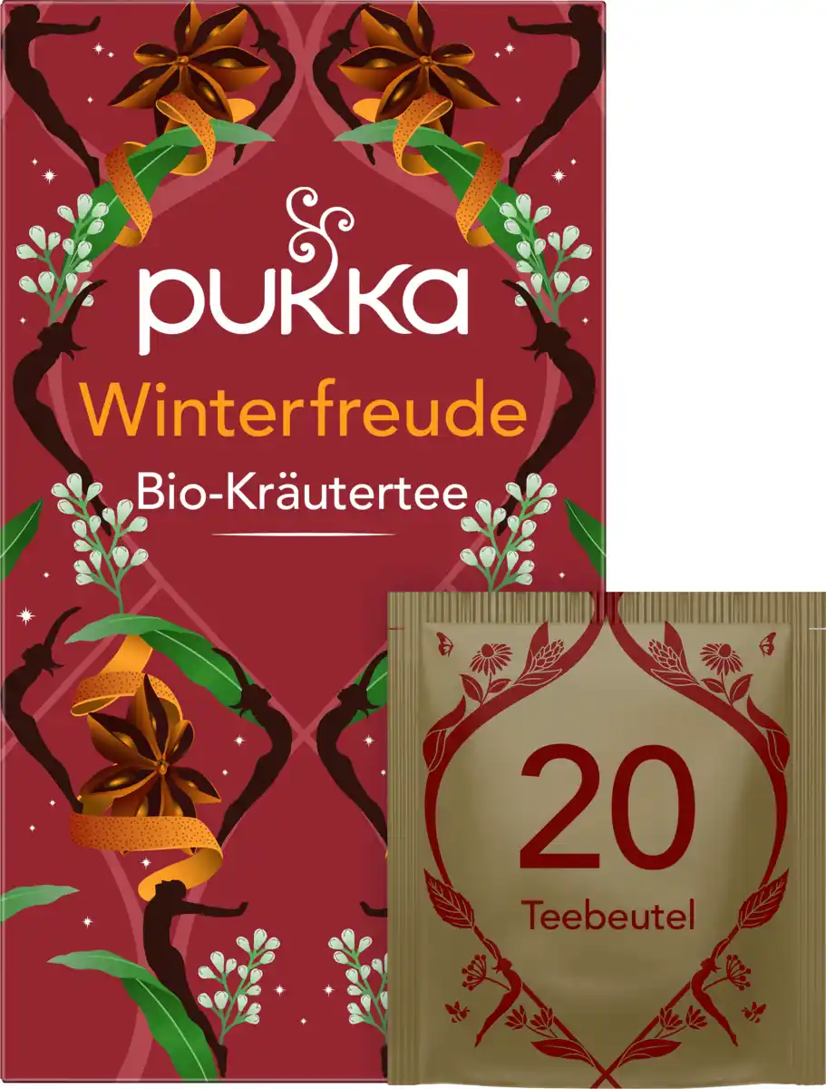 Bild 1 von pukka Kräuter-Tee "Winterfreude" mit Ingwer, Rooibos, Orange und Sternanis (20 Beutel)