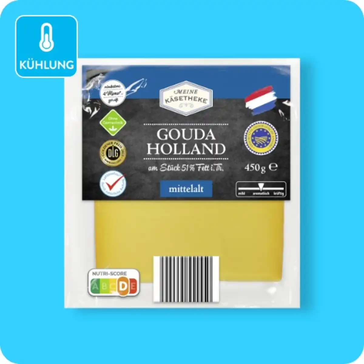 Bild 1 von MEINE KÄSETHEKE Mittelalter Gouda, Am Stück