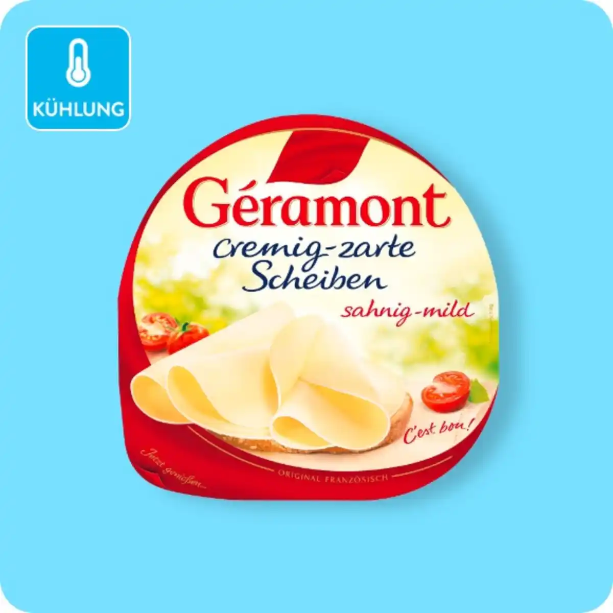 Bild 1 von GÉRAMONT Original französischer Weichkäse, Cremig-zarte Scheiben