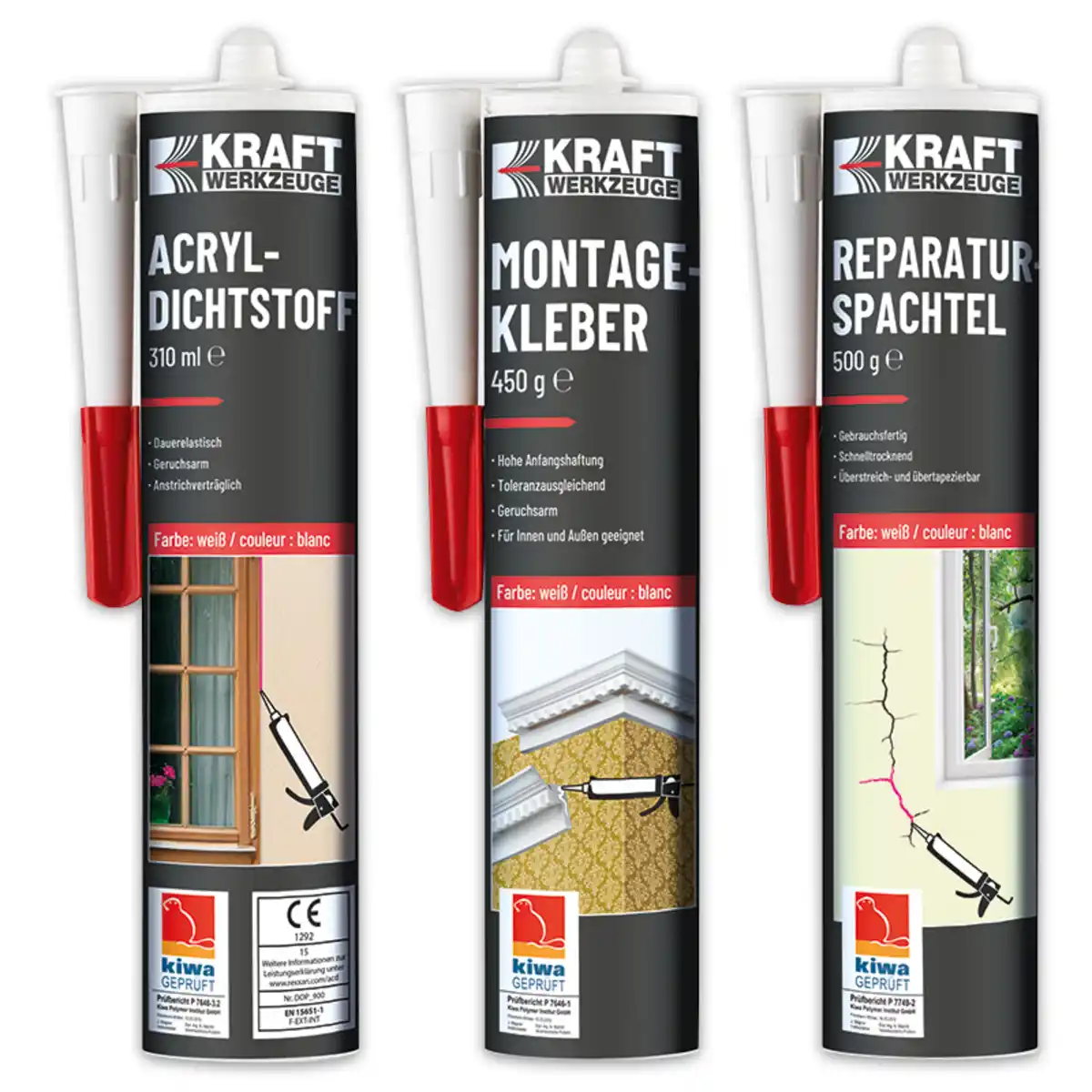 Bild 1 von Kraft Werkzeuge Silikon / Acryl / Reparaturspachtel