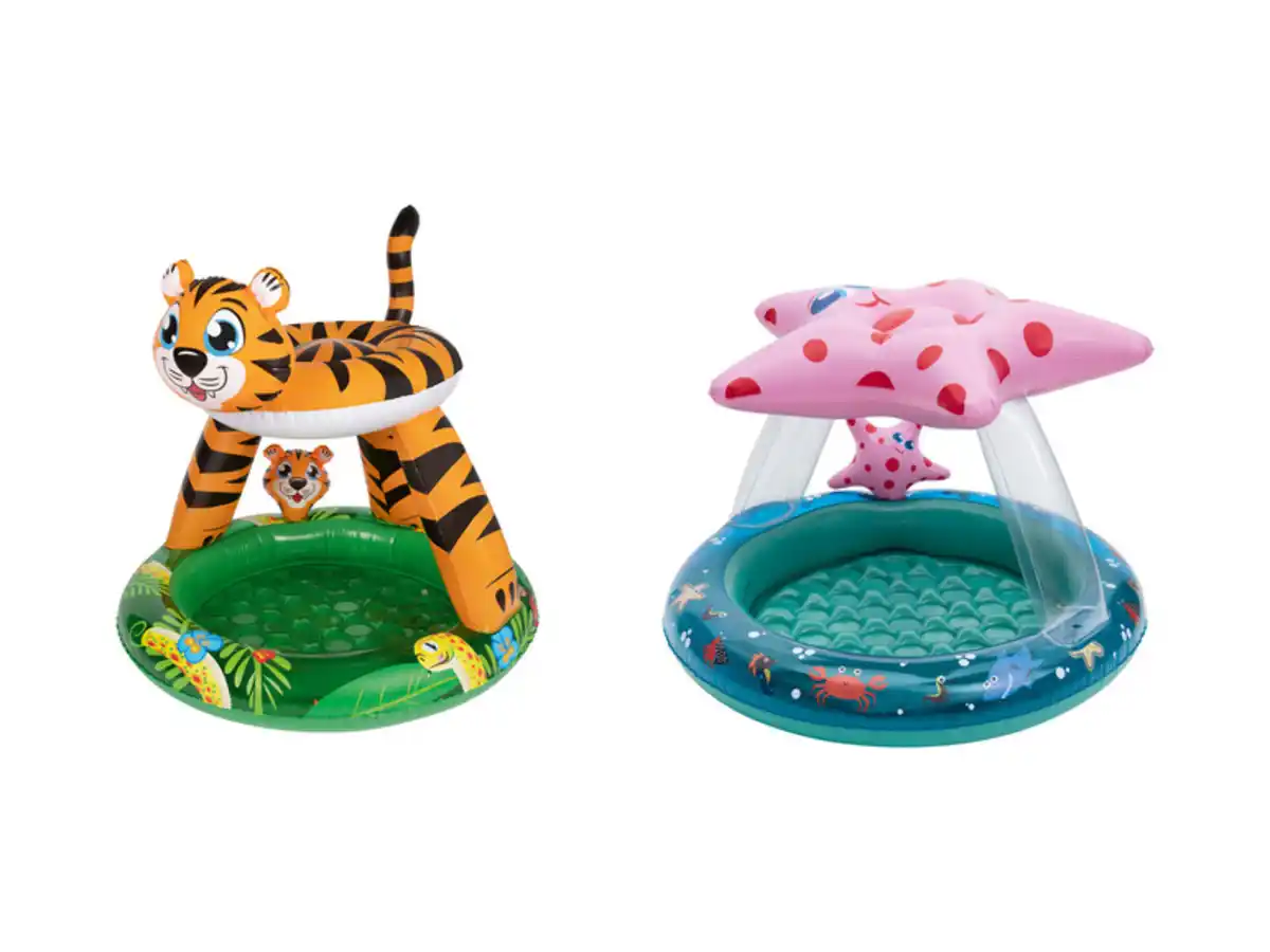 Bild 1 von Playtive Kleinkinderplanschbecken, mit weichem Luftpolsterboden und Dach