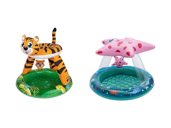Bild 1 von Playtive Kleinkinderplanschbecken, mit weichem Luftpolsterboden und Dach