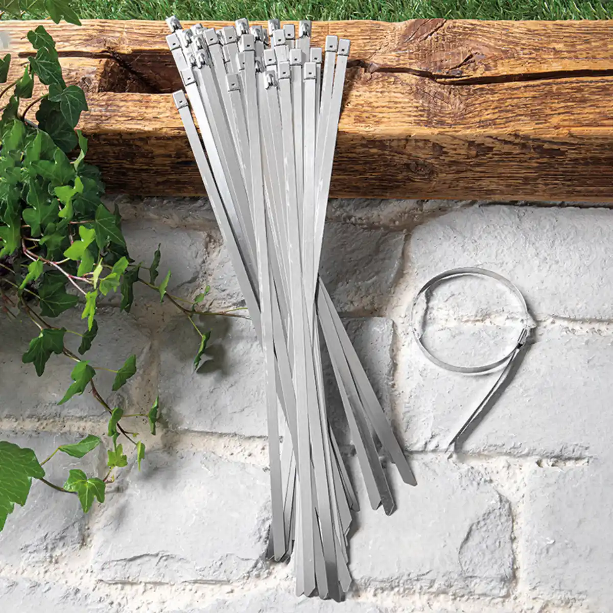 Bild 1 von Kraft Werkzeuge Rostfreies Edelstahl-Kabelbinder-Set