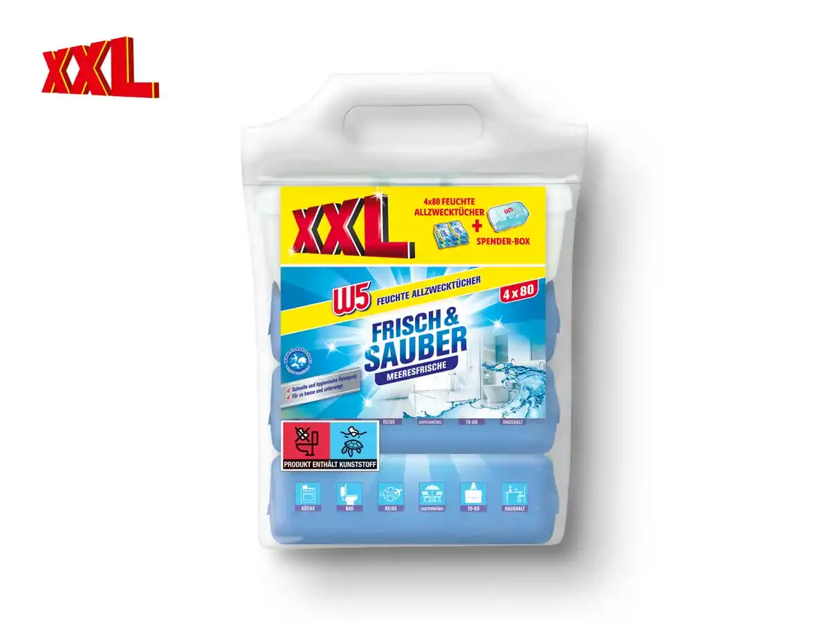 Bild 1 von W5 Feuchte Allzwecktücher XXL