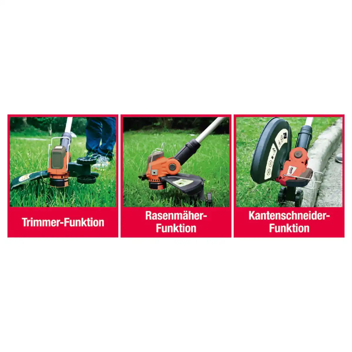 Bild 2 von Walter 3 in 1 Li-Ion Akku-Rasentrimmer 20 V