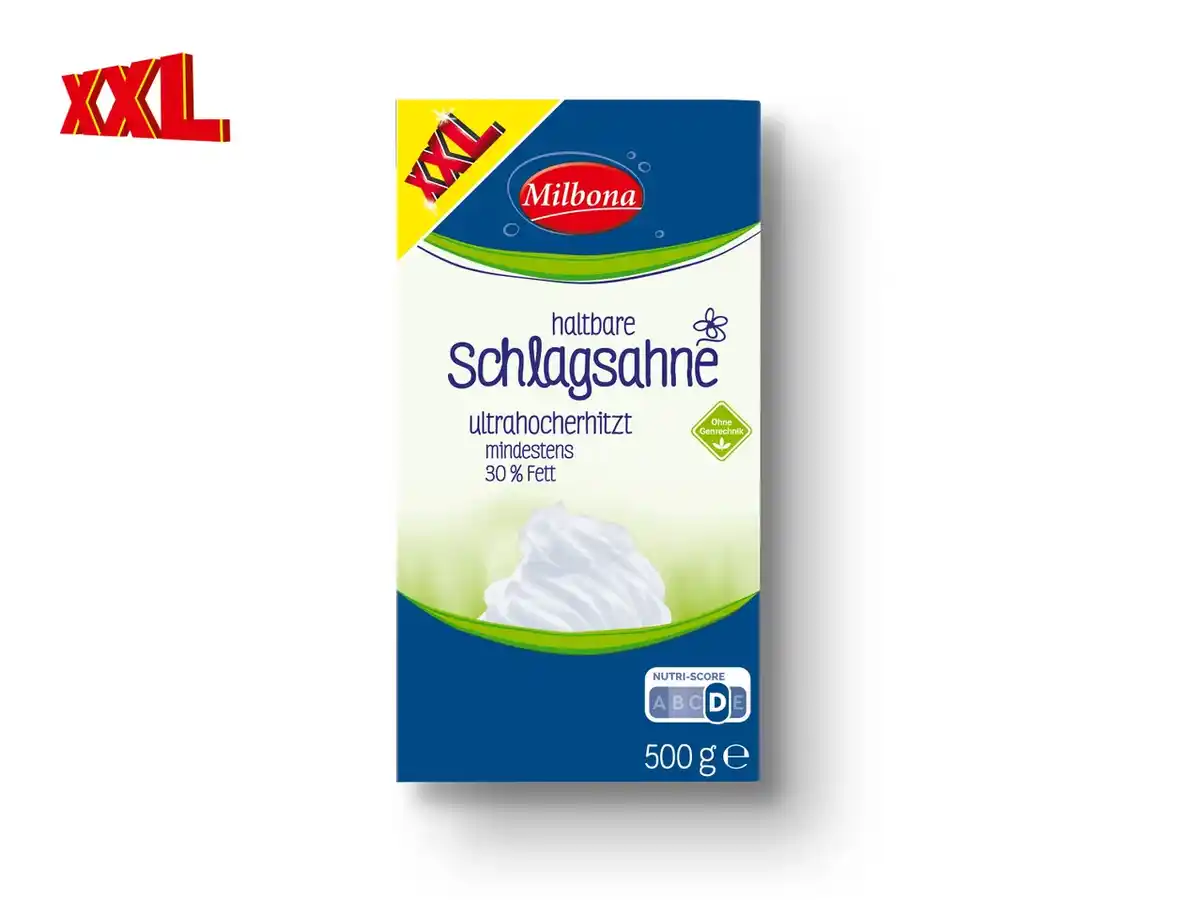 Bild 1 von Milbona haltbare Schlagsahne XXL,  500 g