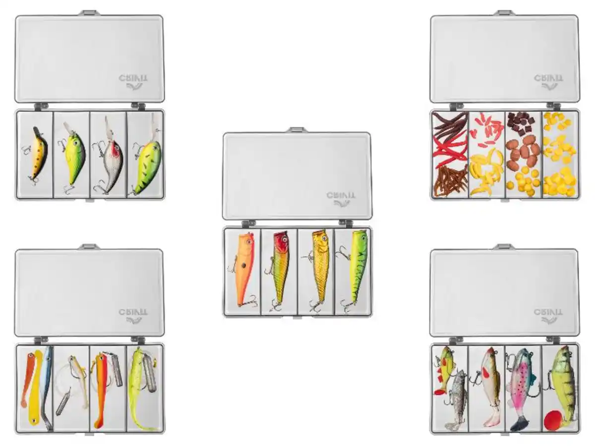 Bild 1 von CRIVIT Angelköder-Set in Aufbewahrngs-Box,  90 mm