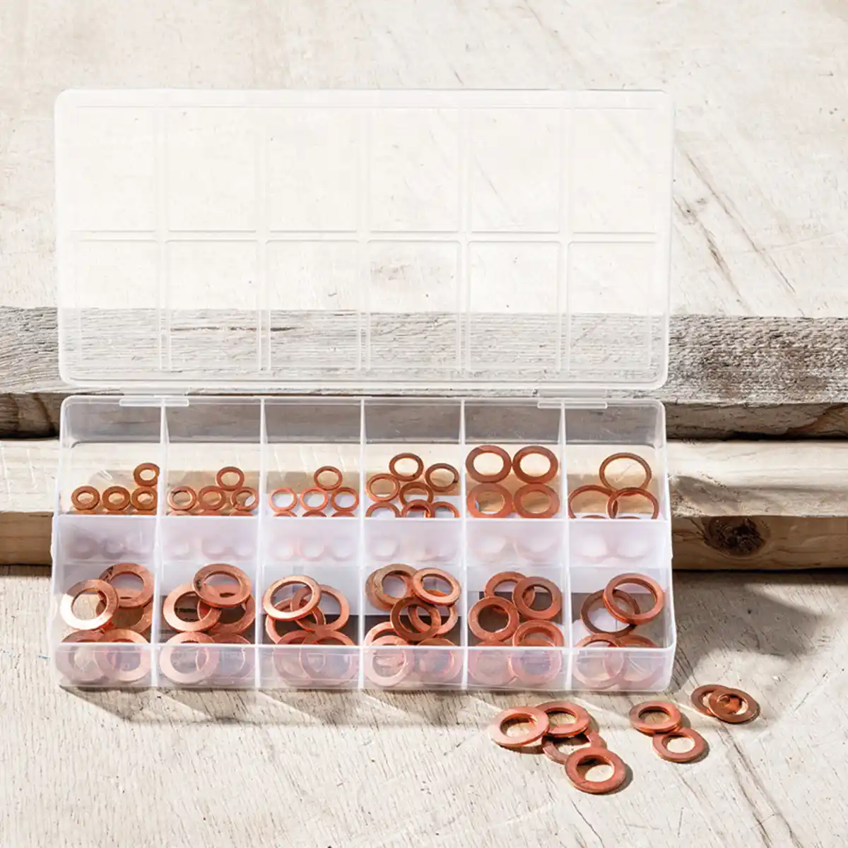 Bild 1 von Kraft Werkzeuge Kupferdichtringe 100-tlg.