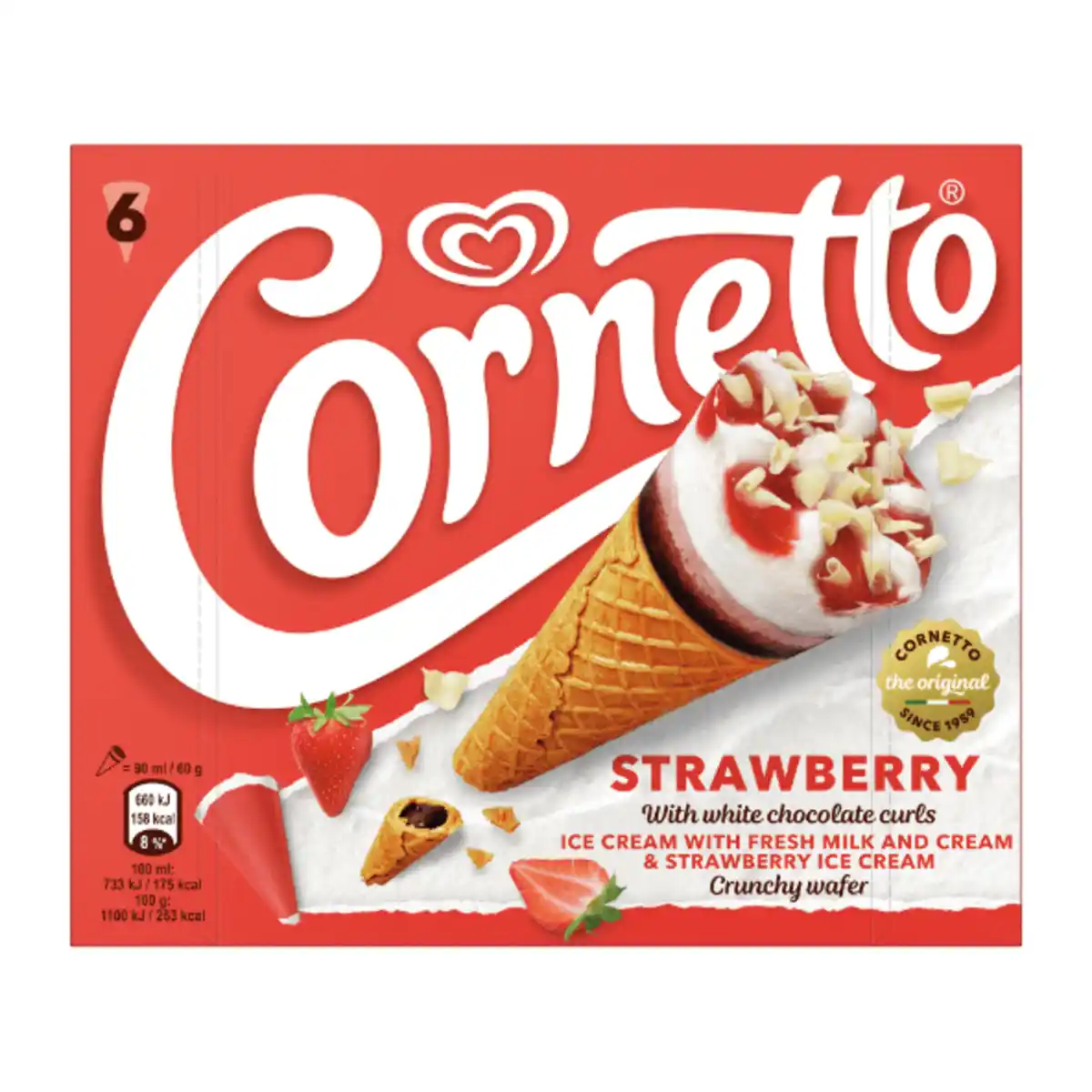 Bild 1 von LANGNESE Cornetto Erdbeer 560ml