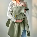 Bild 2 von GULDVÄVARE Babybadetuch mit Kapuze, grün 60x125 cm