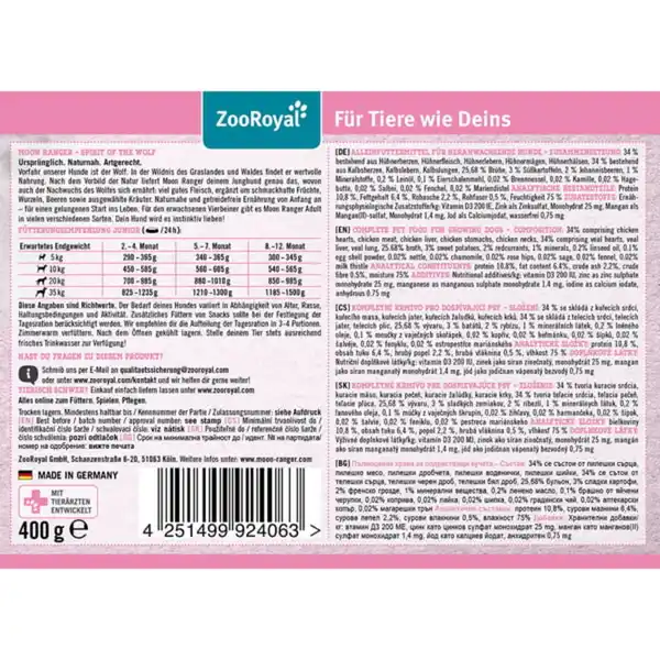 Bild 3 von MOON Ranger Junior Huhn & Kalb mit Süßkartoffeln & Johannisbeeren 6x400g